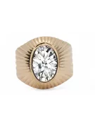 Vintage style Ring Zircon Original Vintage 14K Rose Gold vrc127r
